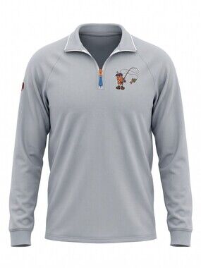 Devon & Jones Light Blue Quarter-Zip Pullover Fishing Athleisure Athletic XL